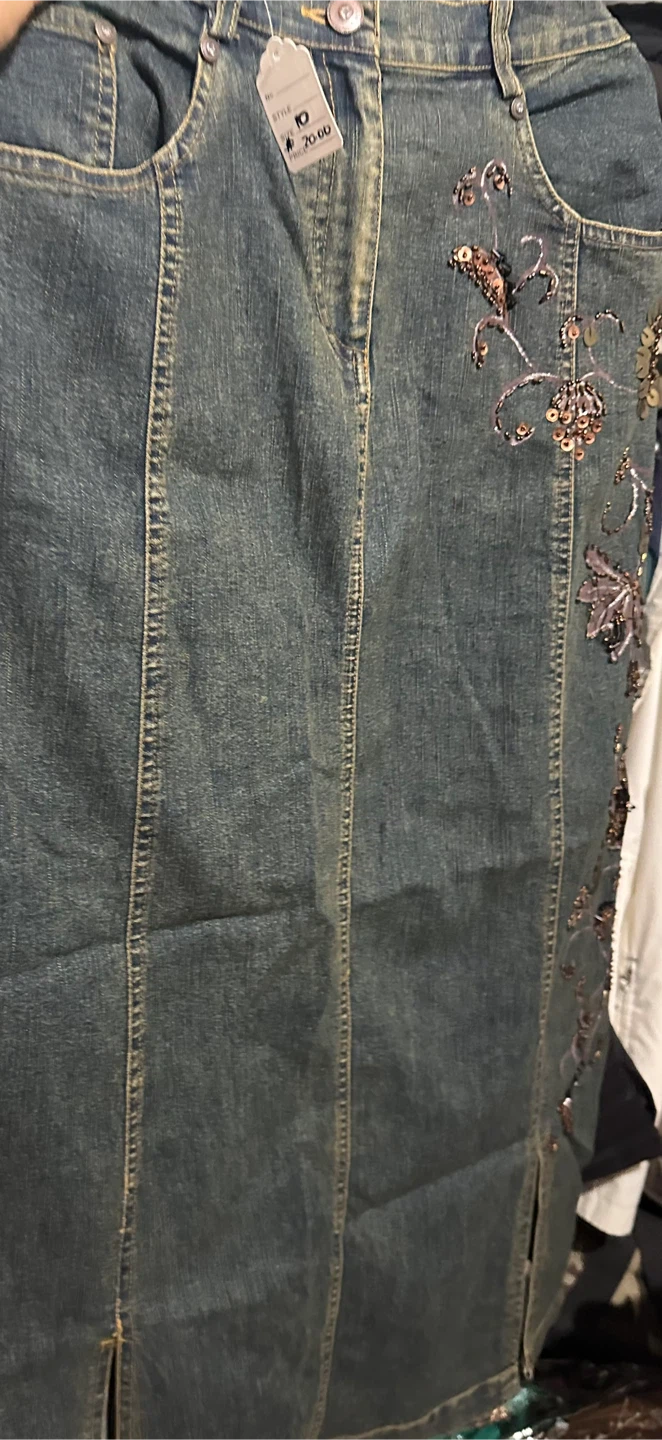 Christine Diane Denim Skirt Size 10