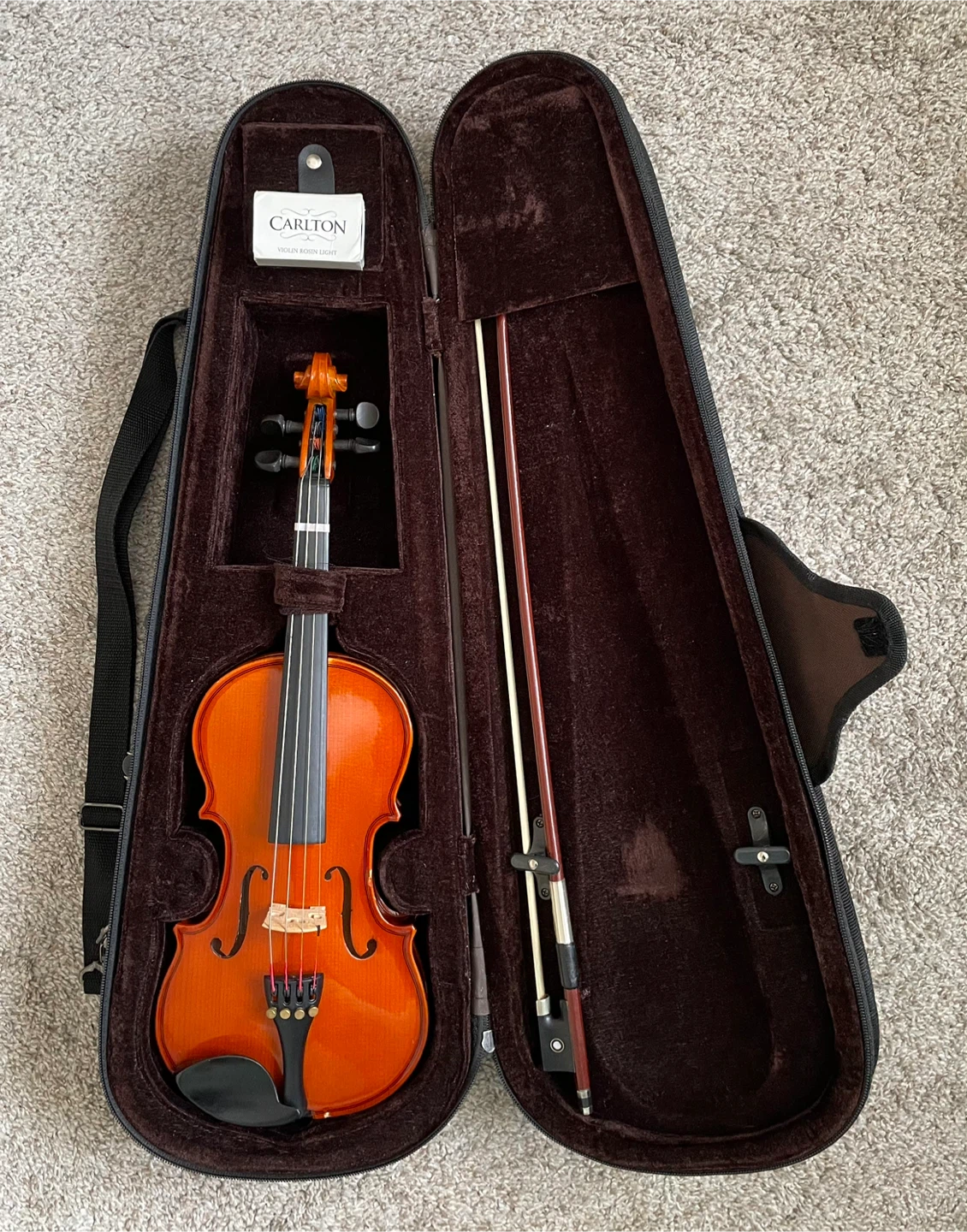 Stentor Student 1/4 Size Violin + Carlton Violin Rosin Light