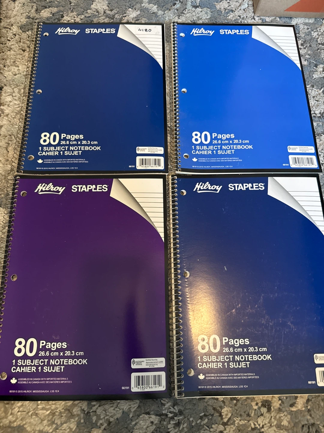 Hilroy 4-Pack 1 Subject Notebooks