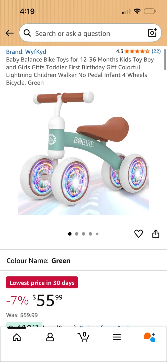 Baby Balance Bike Toy