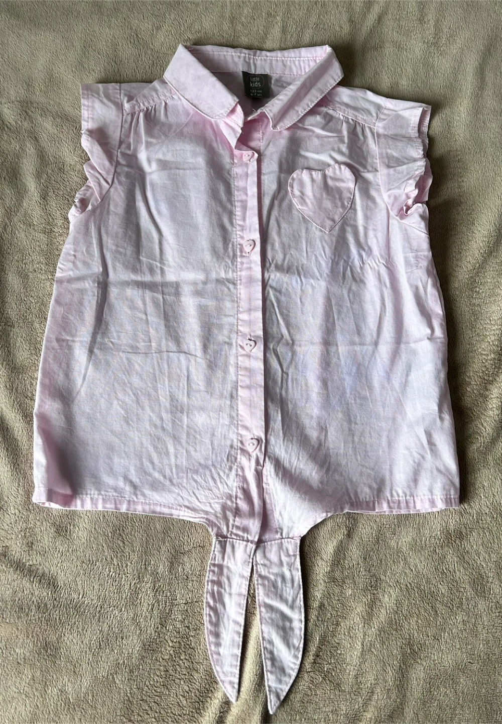 Bundle of 2 Girls' Sleeveless Button-Up Tops 6-8Y - photo 4