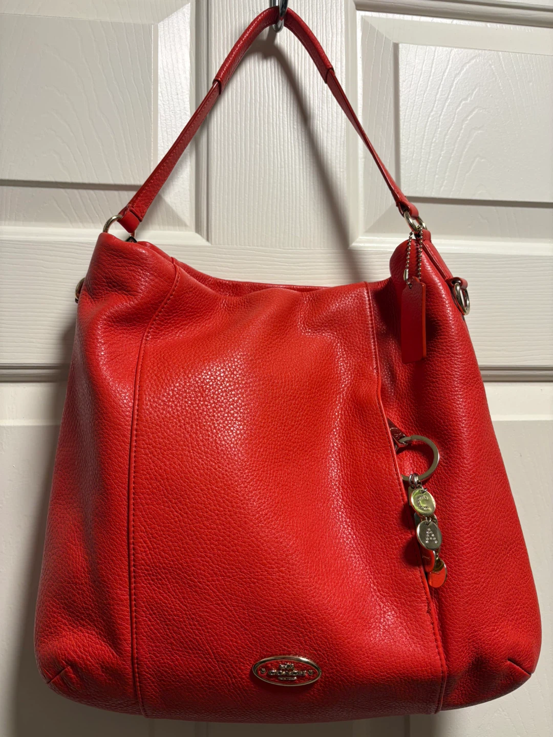 Coach Burnt Orange Leather Hobo Shoulder Bag