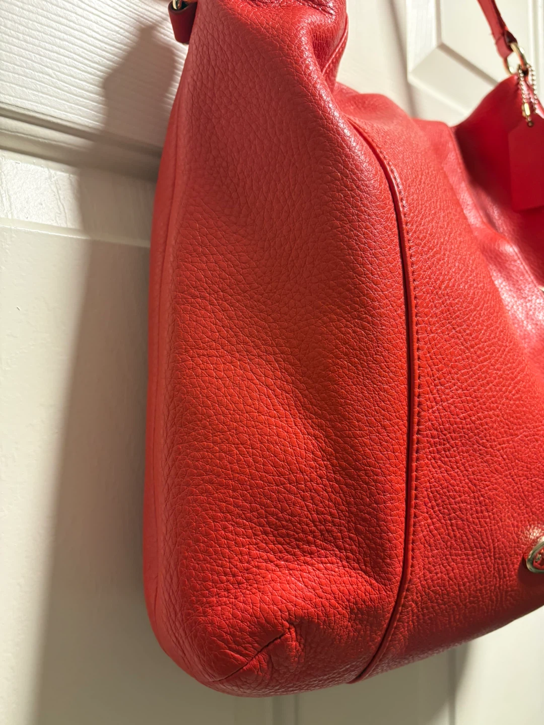 Coach Burnt Orange Leather Hobo Shoulder Bag - photo 3