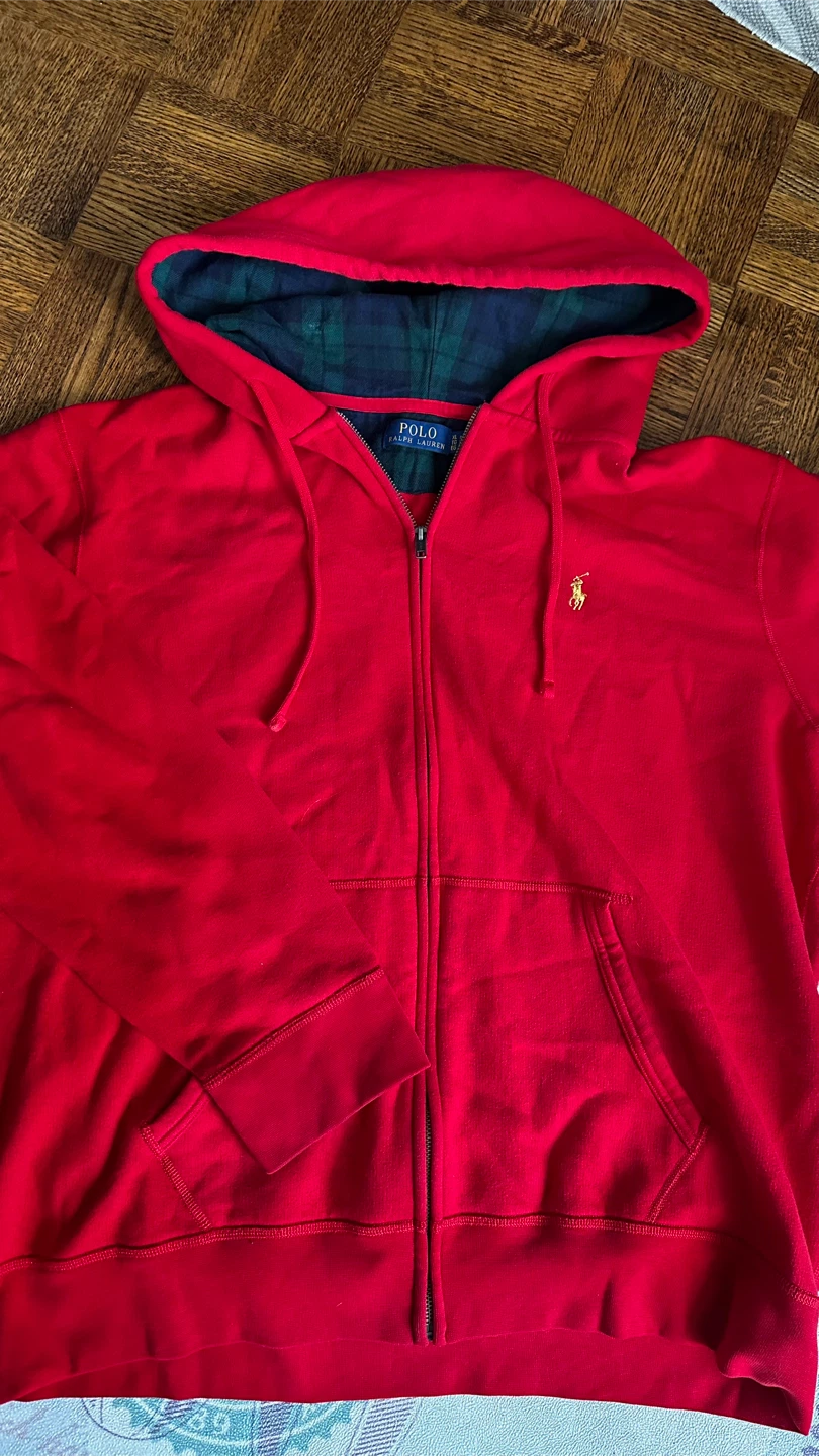 Polo Ralph Lauren Red Zip-Up Hoodie
