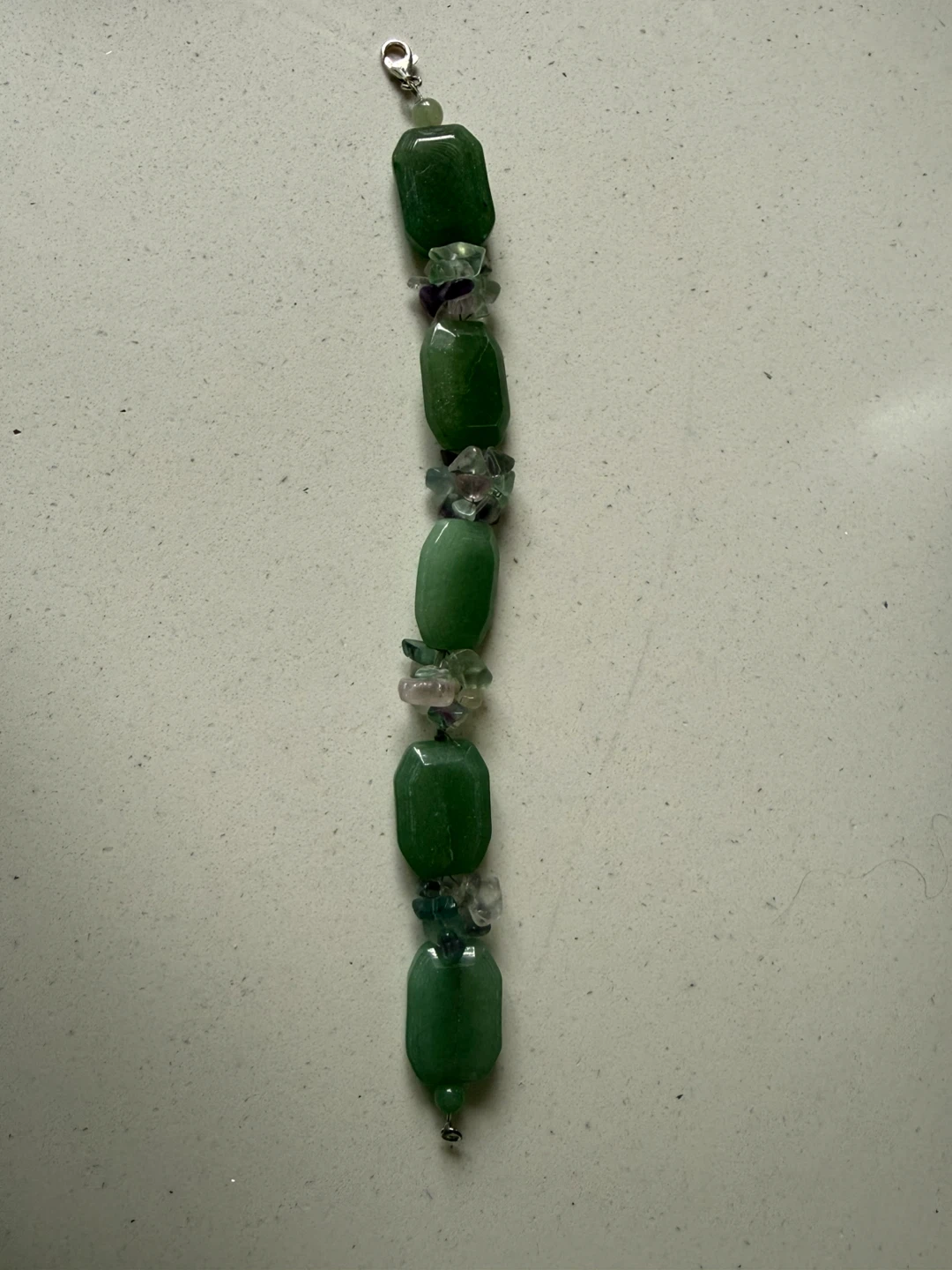 Genuine Jades & Amethyst clusters bracelet - photo 5