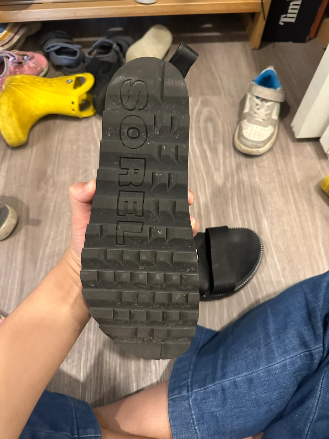 Sorel Black Leather Platform Sandals - photo 4