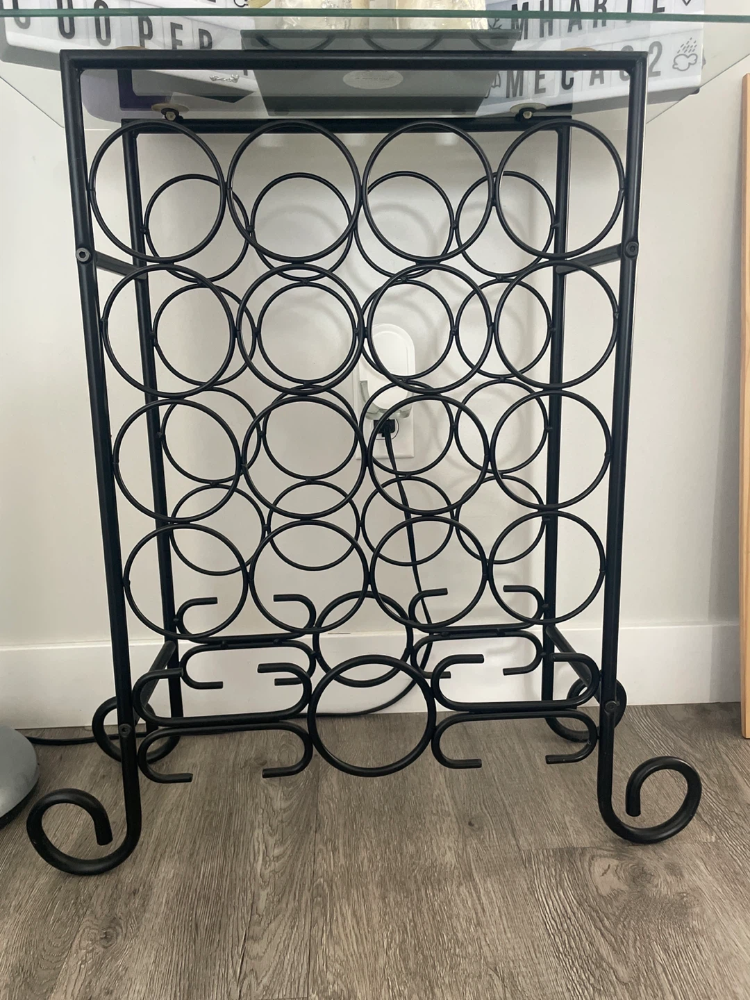 Black Metal Wine Rack - photo 2