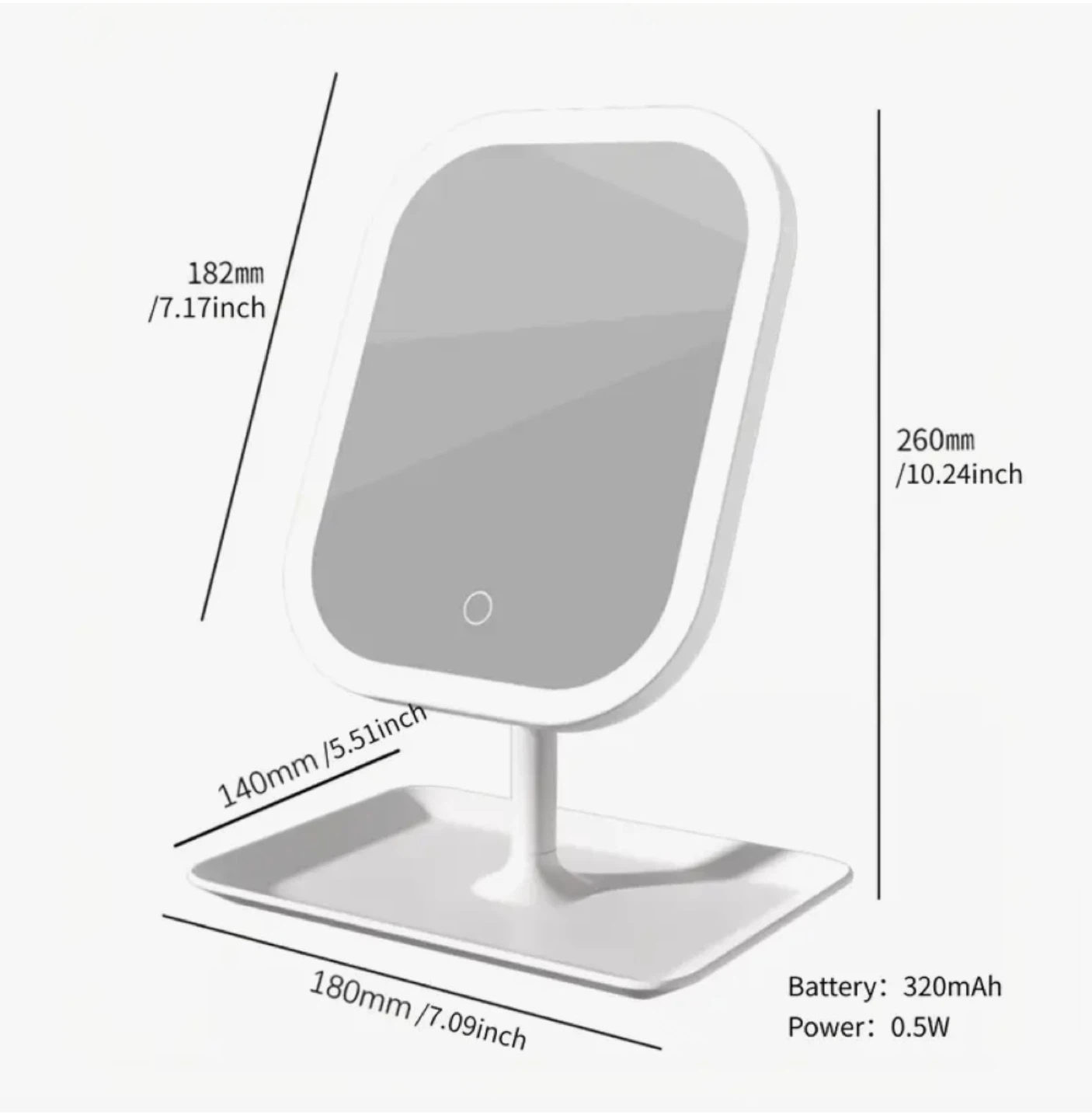 White LED Makeup Mirror - photo 2