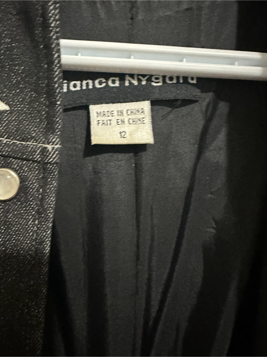 Bianca Nygård Embroidered Black Jacket Size 12 - photo 2