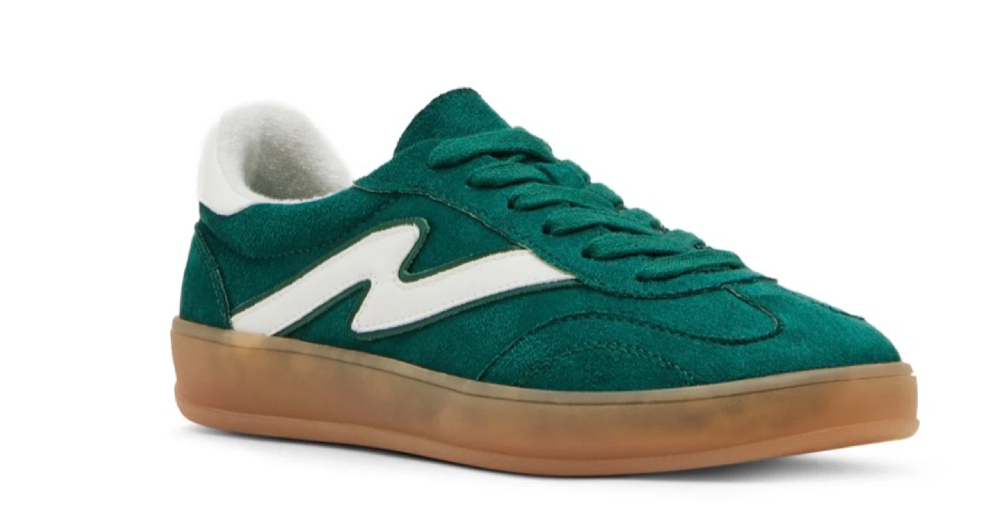 Madden Girl Women's Green Suede Lace-Up Sneakers