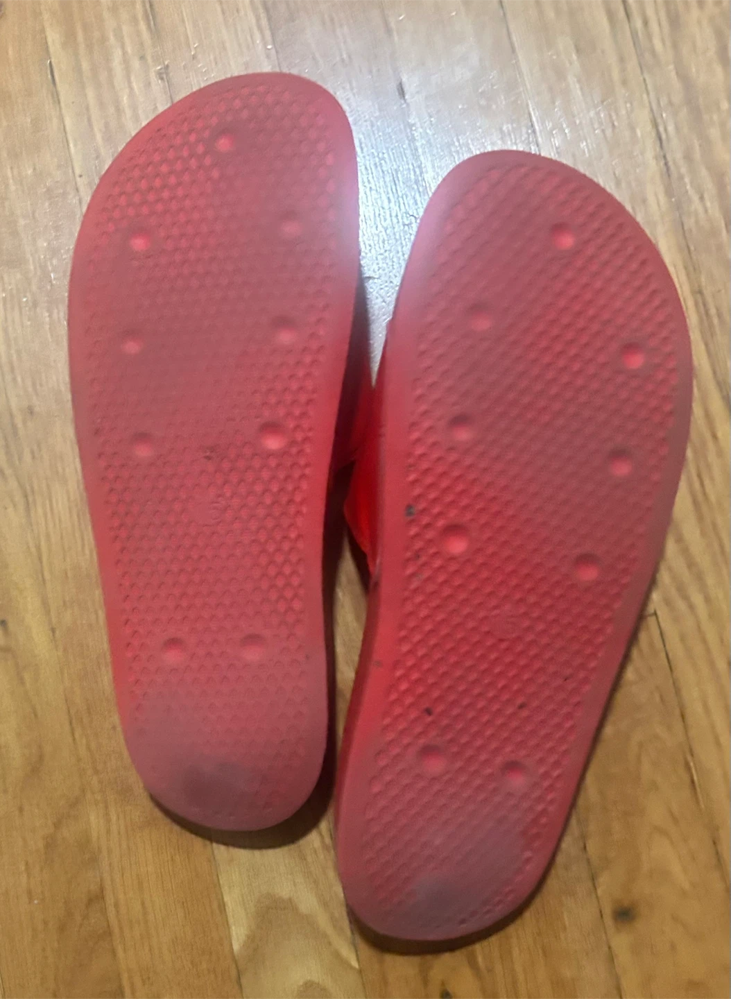 Adidas Adilette Slides Red w/White Logo US Men’s 15 - photo 4