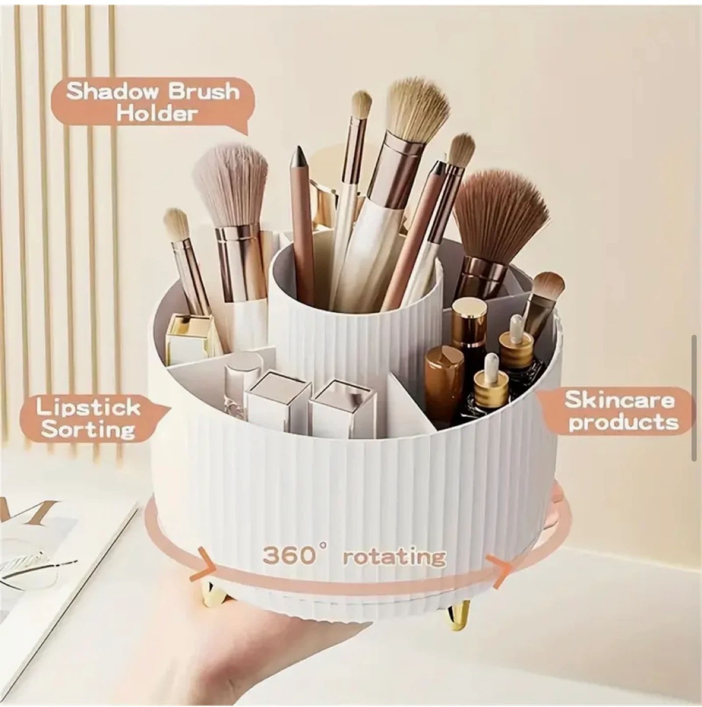 Rotating Makeup Organizer Holder - photo 2
