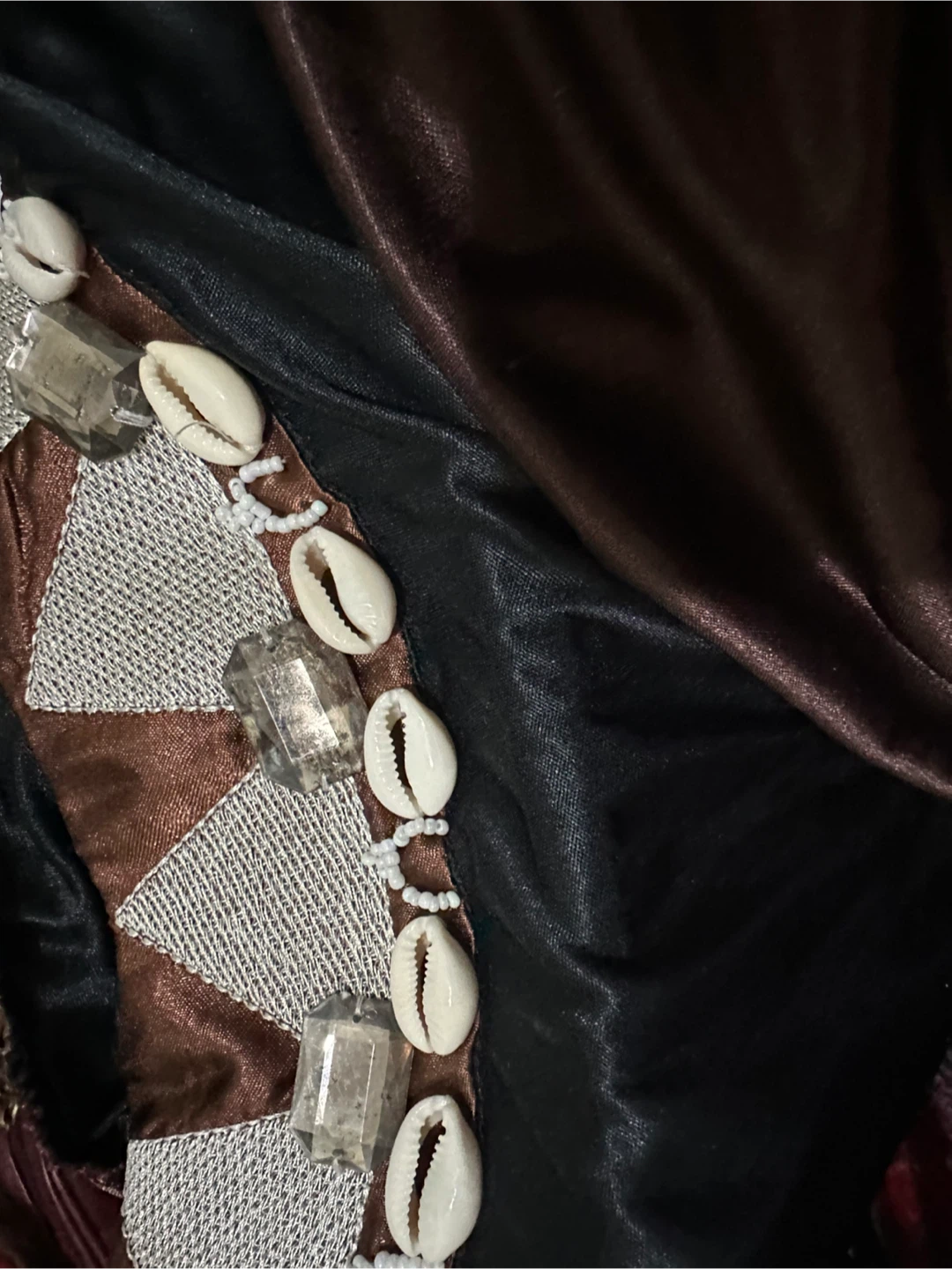 Decorative Beaded Dress with Cowrie Shells and Crystals - photo 2