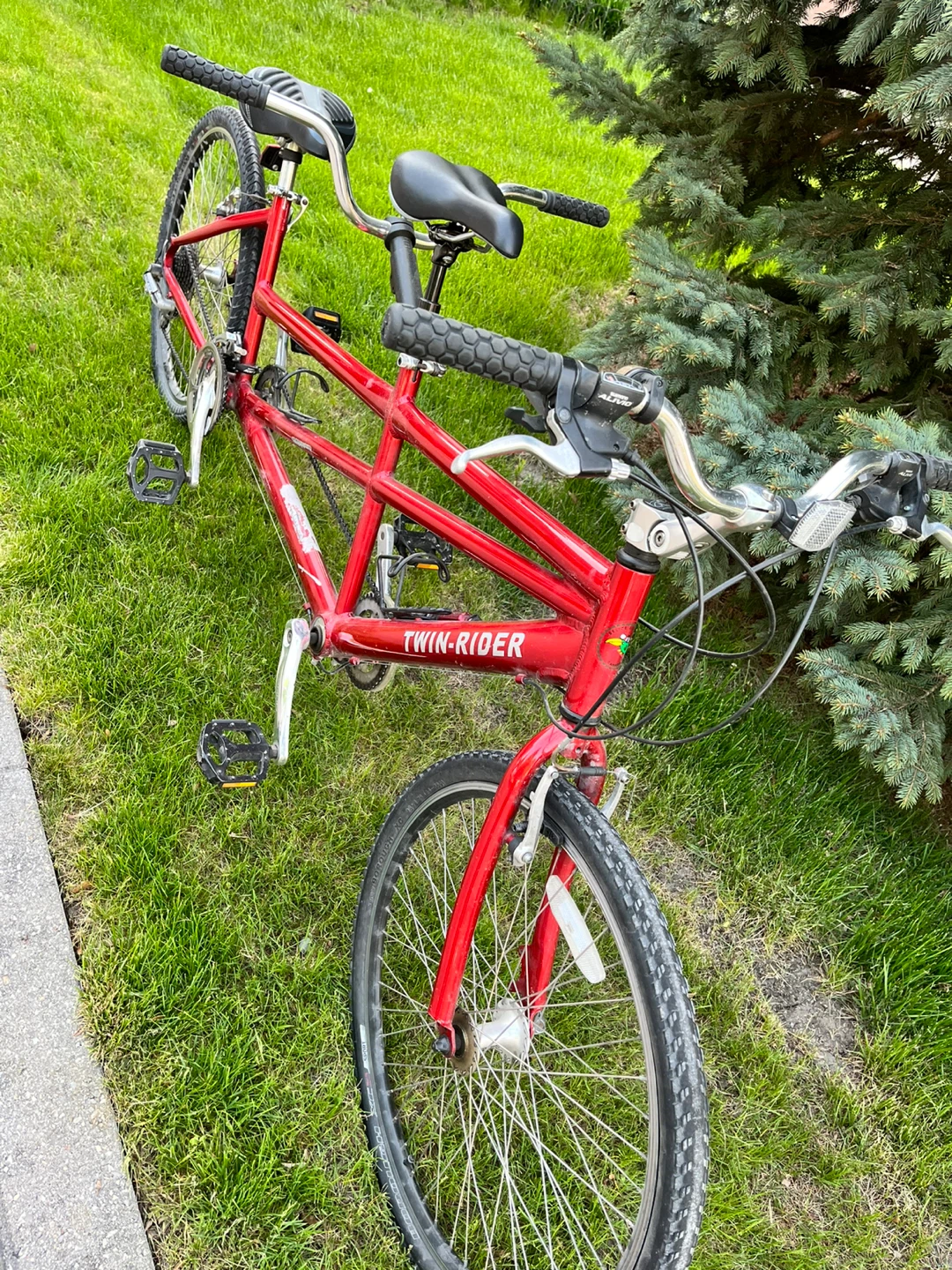 Red Twin-Rider Tandem Bicycle - photo 5