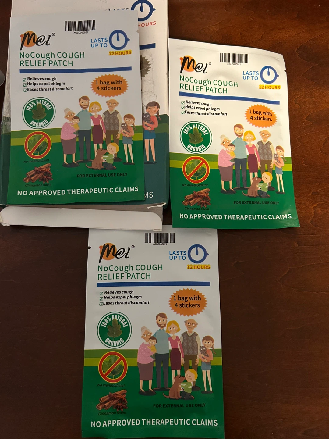 Mei NoCough Cough Relief Patches - 3 Bags