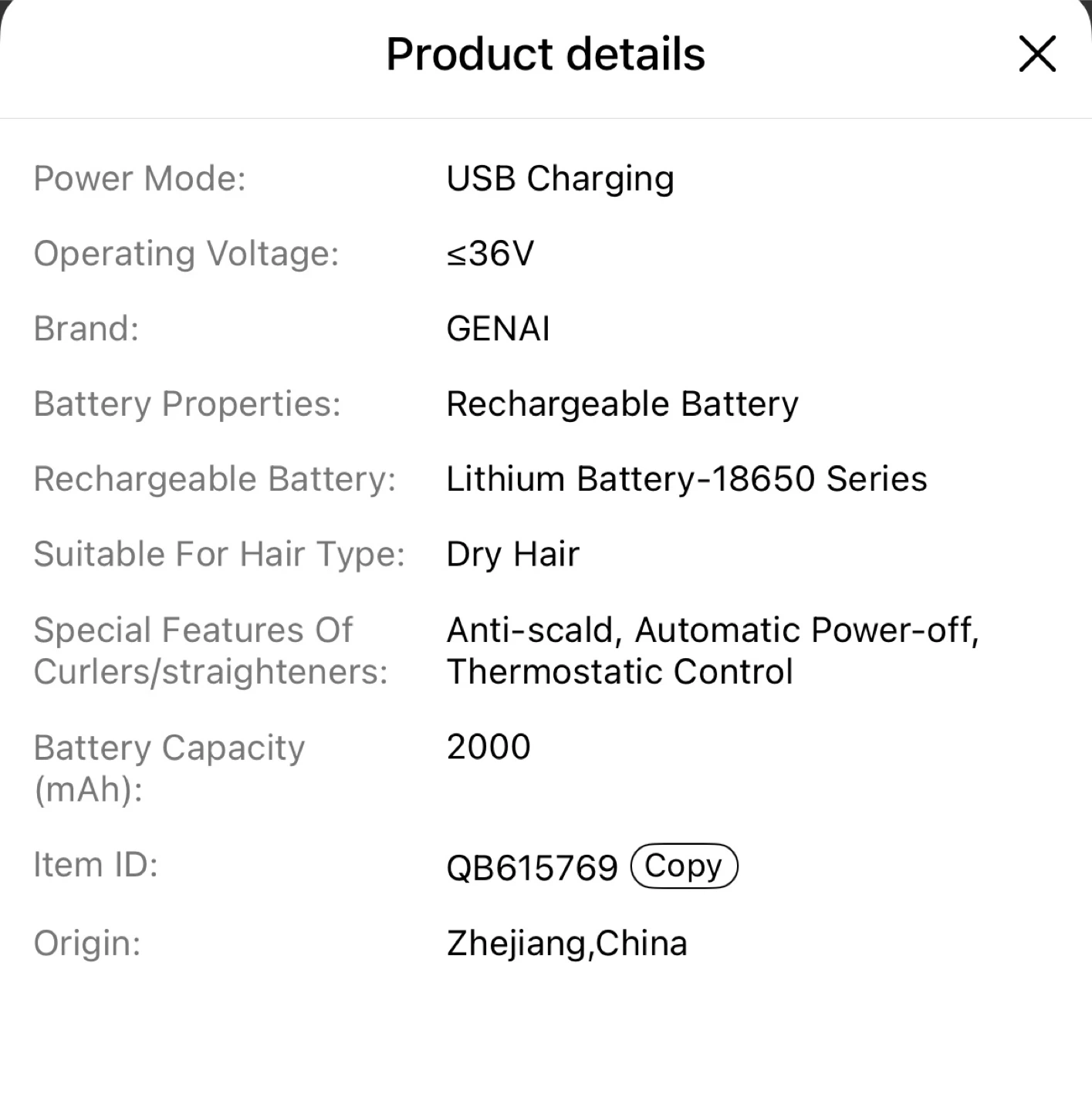 USB Rechargeable Hair Straightener Comb - photo 2