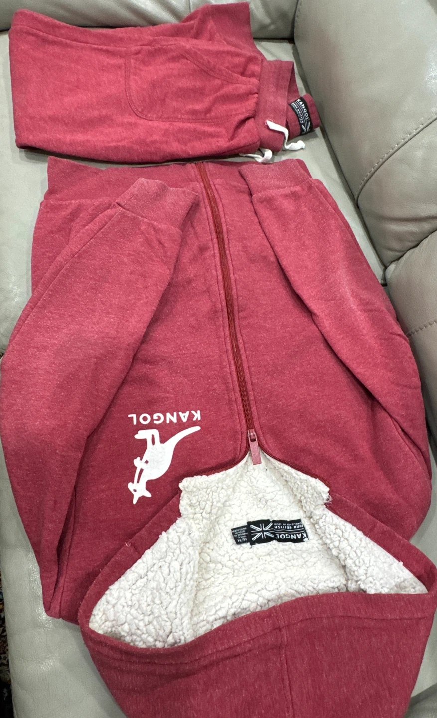 Kangol Full Zip Hoodie & Jogger Set - Red - photo 2