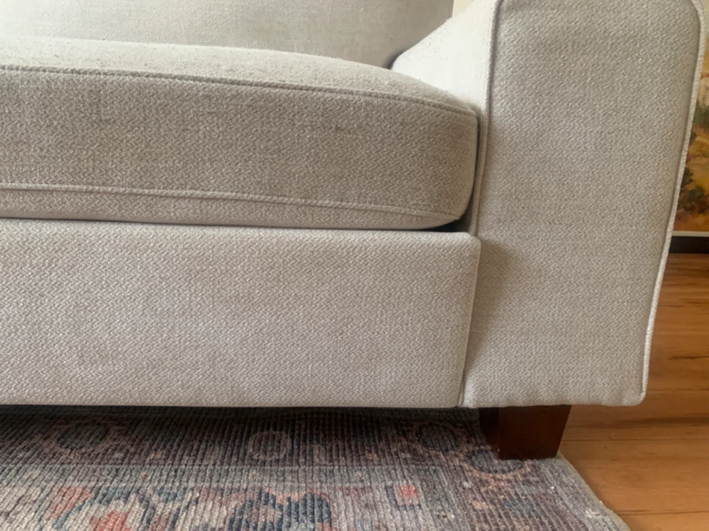Loveseat sofa 88.58", beige - photo 2