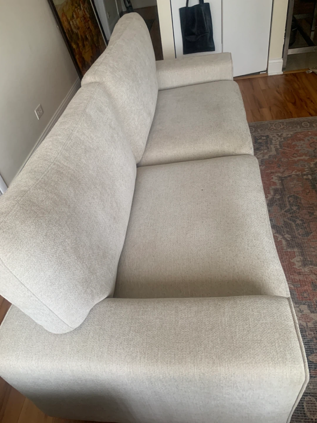 Loveseat sofa 88.58", beige - photo 3