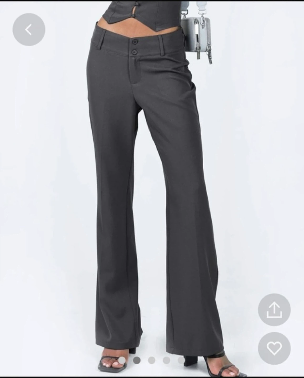 Princess Polly Archette Pants - Slate US 12