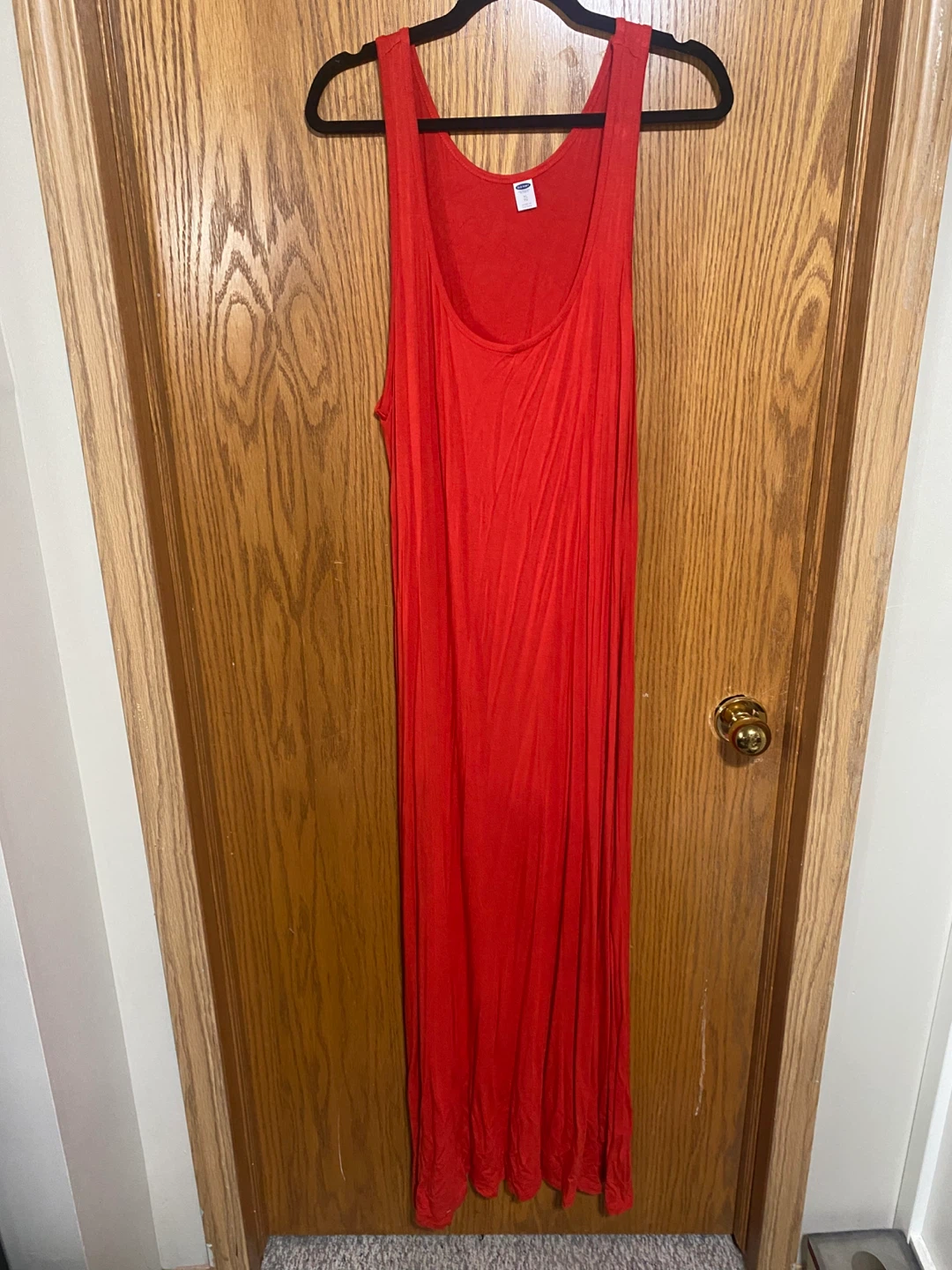 Women’s orange tank top maxi dress