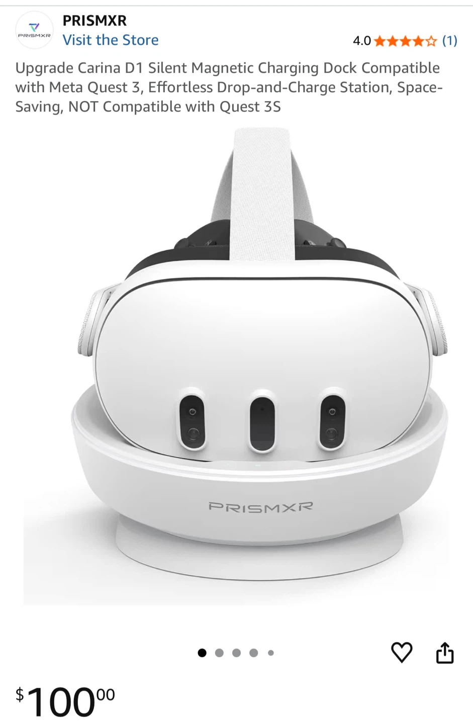 PRISMXR Carina D1 Charging Dock for Meta Quest 3 - photo 2