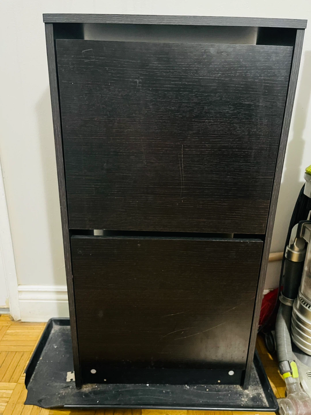 IKEA BISSA Shoe Cabinet - Black-Brown