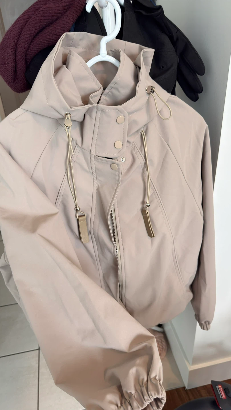 Women's Beige Hooded Jacket - photo 4