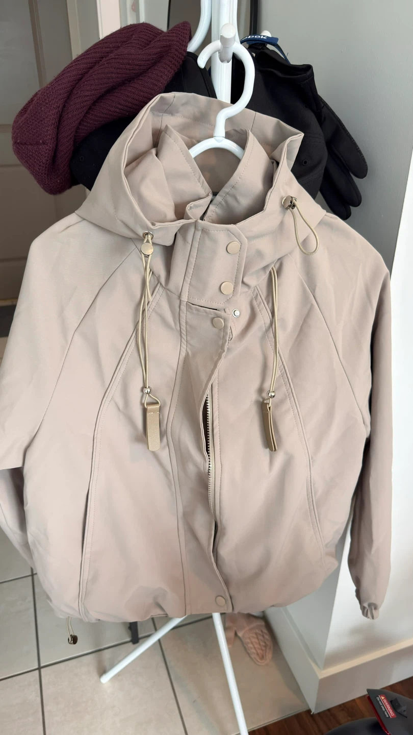 Women's Beige Hooded Jacket - photo 3