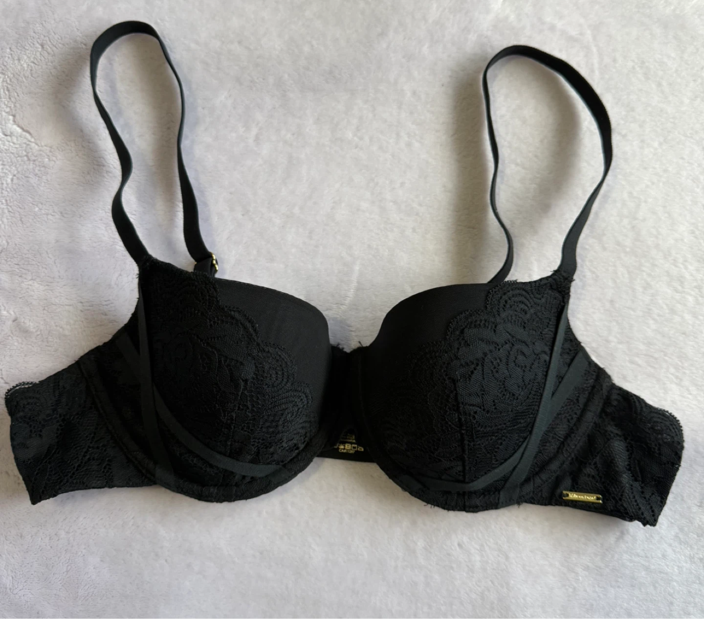 La Vie en Rose Black Lace Push-Up Bra – Size 34B – Brand New