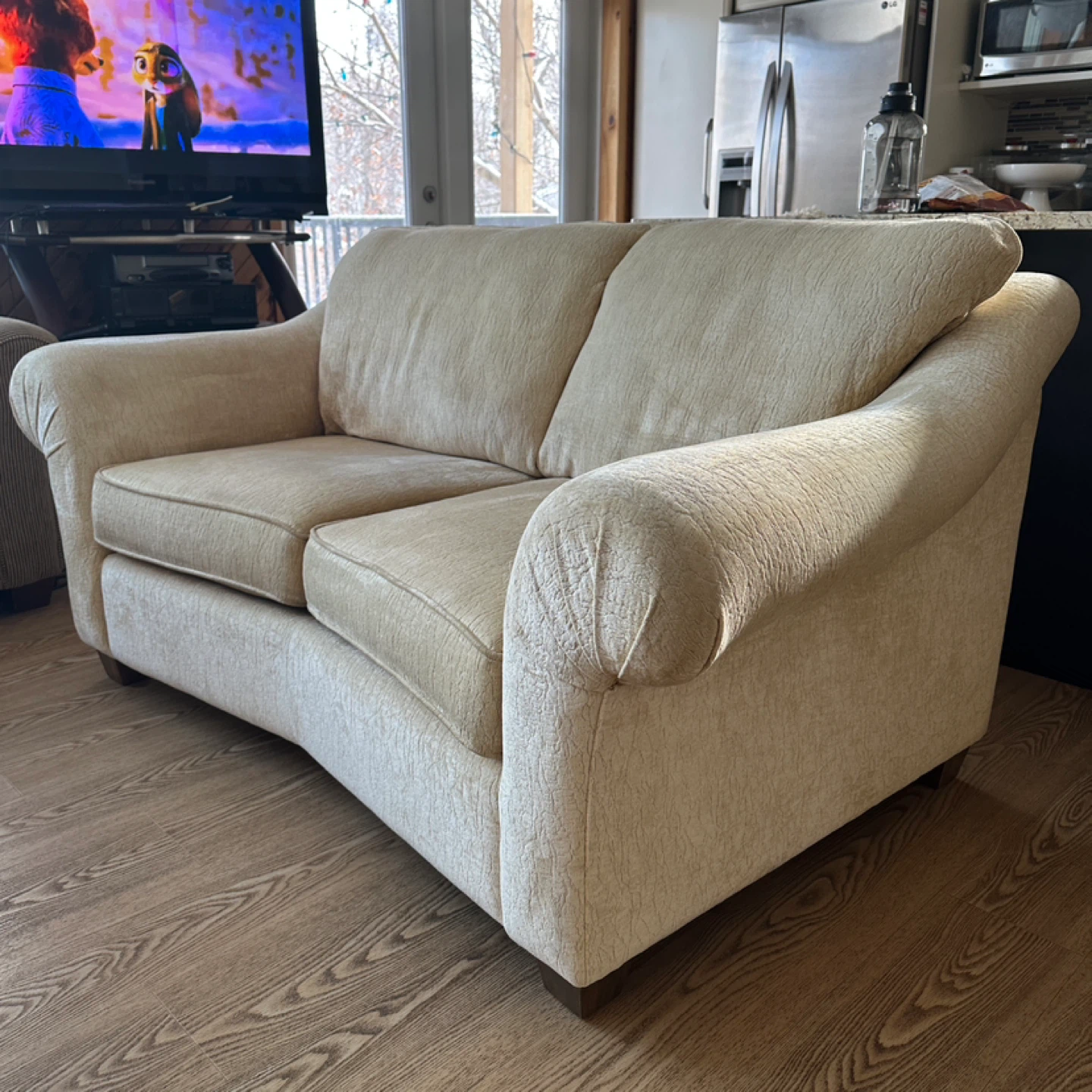 Classic Cozy Beige Love seat Sofa (CAN DELIVER) - photo 4