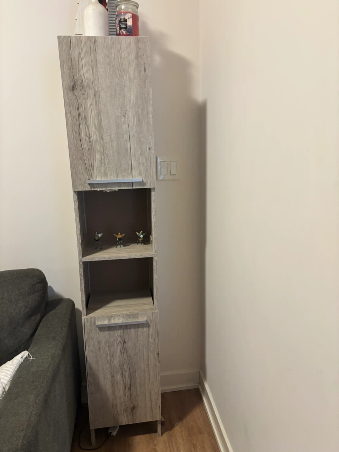 Tall Storage Cabinet with Shelves and Doors
