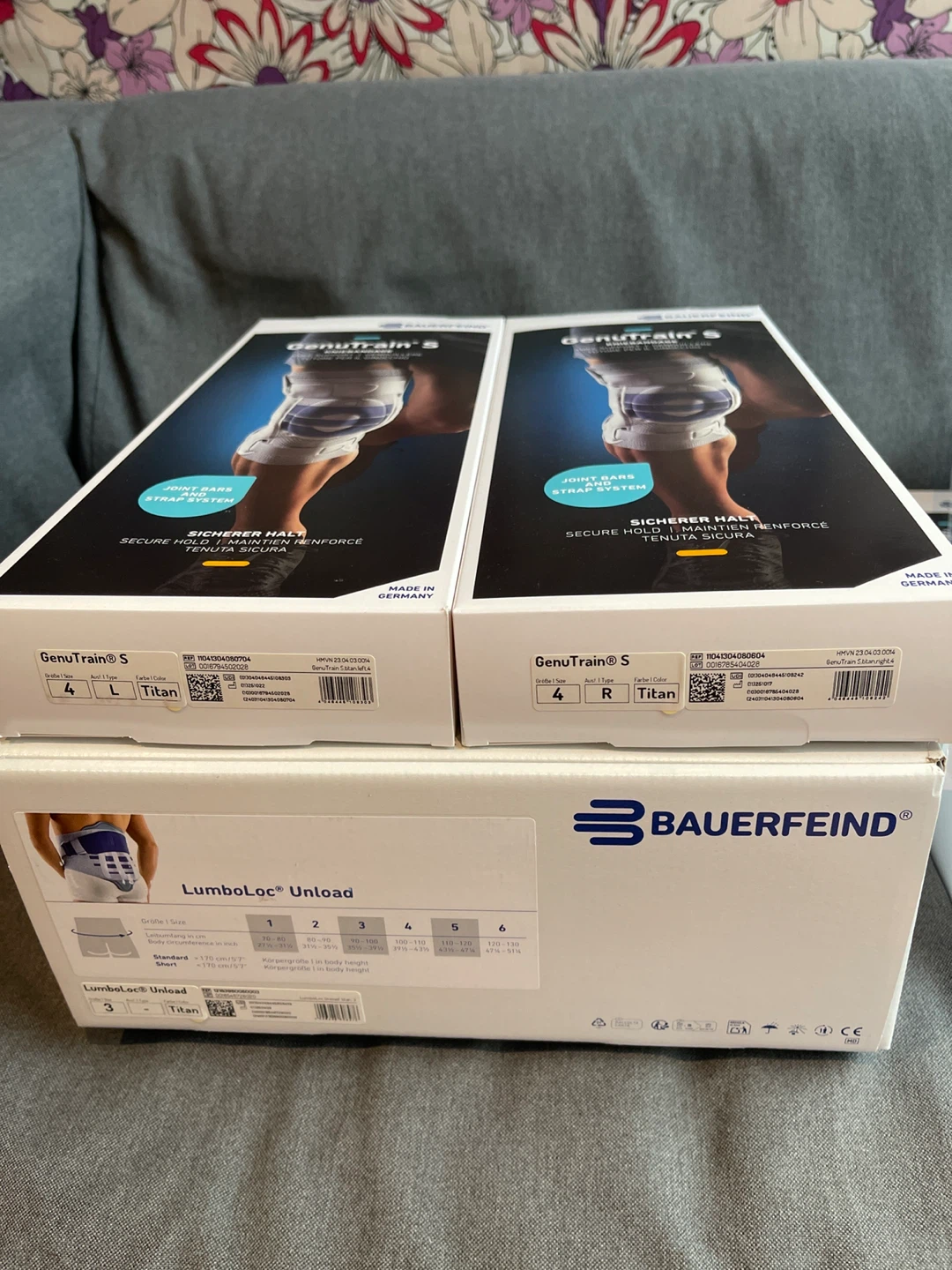Bauerfeind Knee Braces + Back Brace Bundle (New)