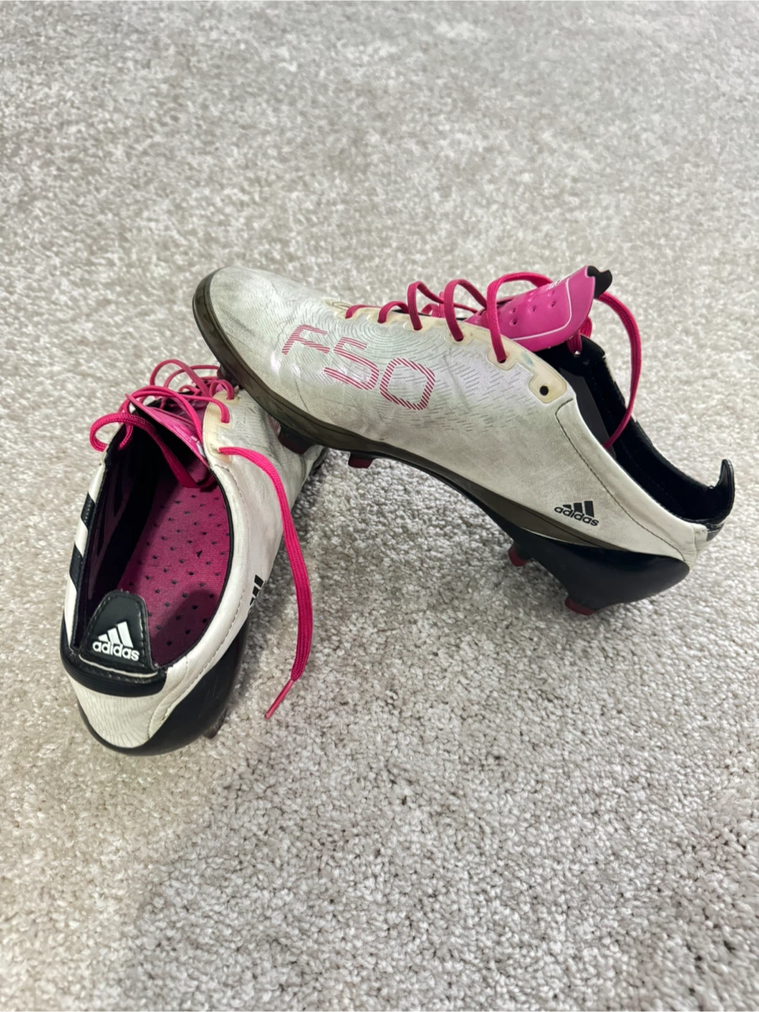 Adidas F50 adiZero FG White/Pink