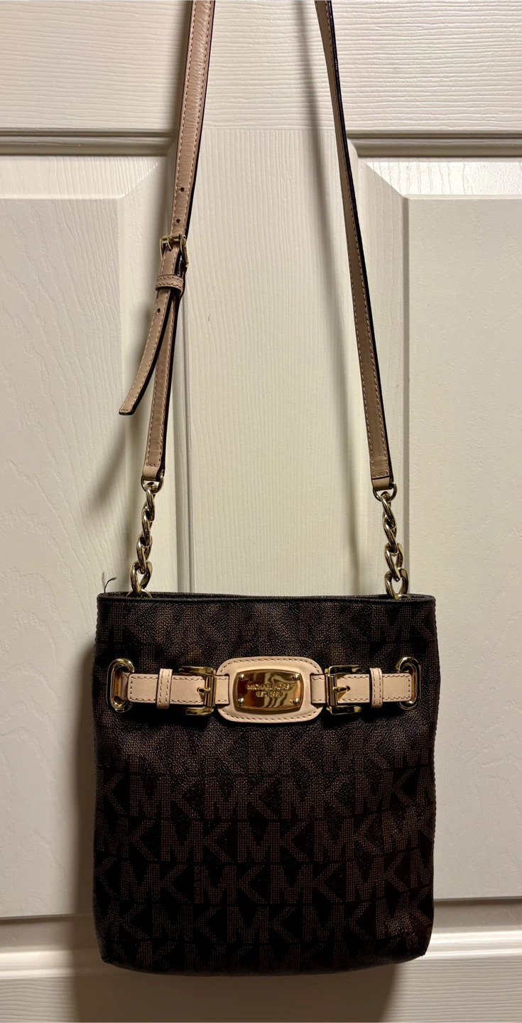 Michael Kors Brown Signature Print Leather Crossbody Bag - photo 2