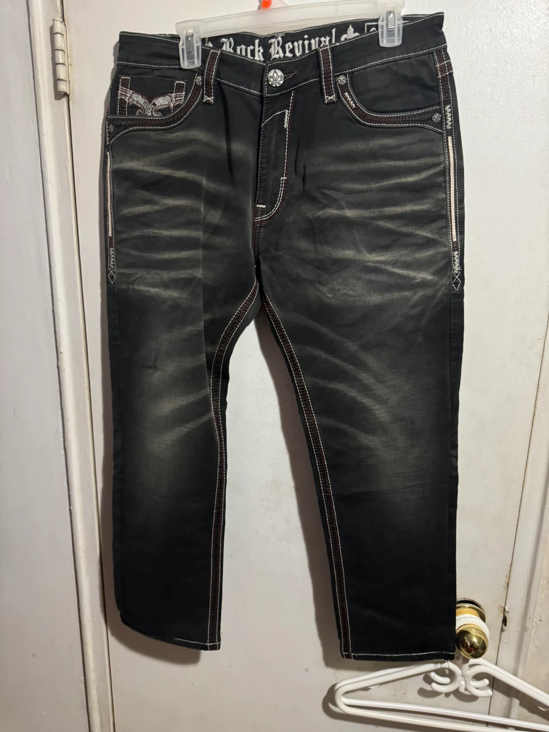 Rock Revival Black Jeans - Men's Size 34 - photo 3