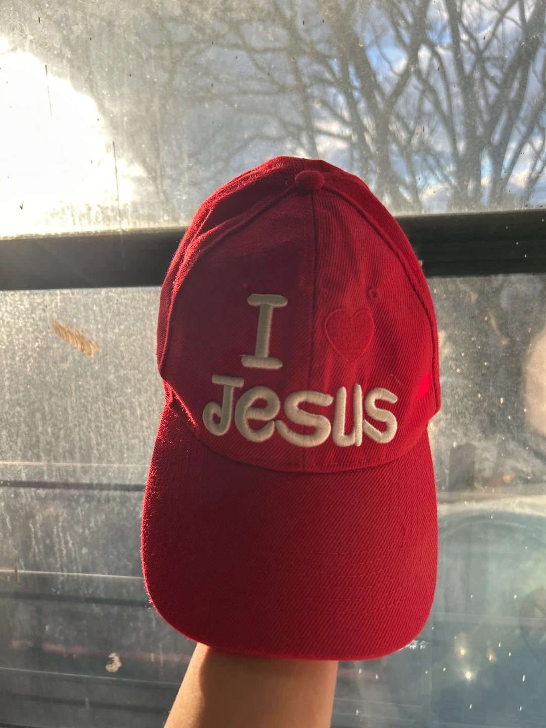 Red I Love Jesus Baseball Cap - photo 3