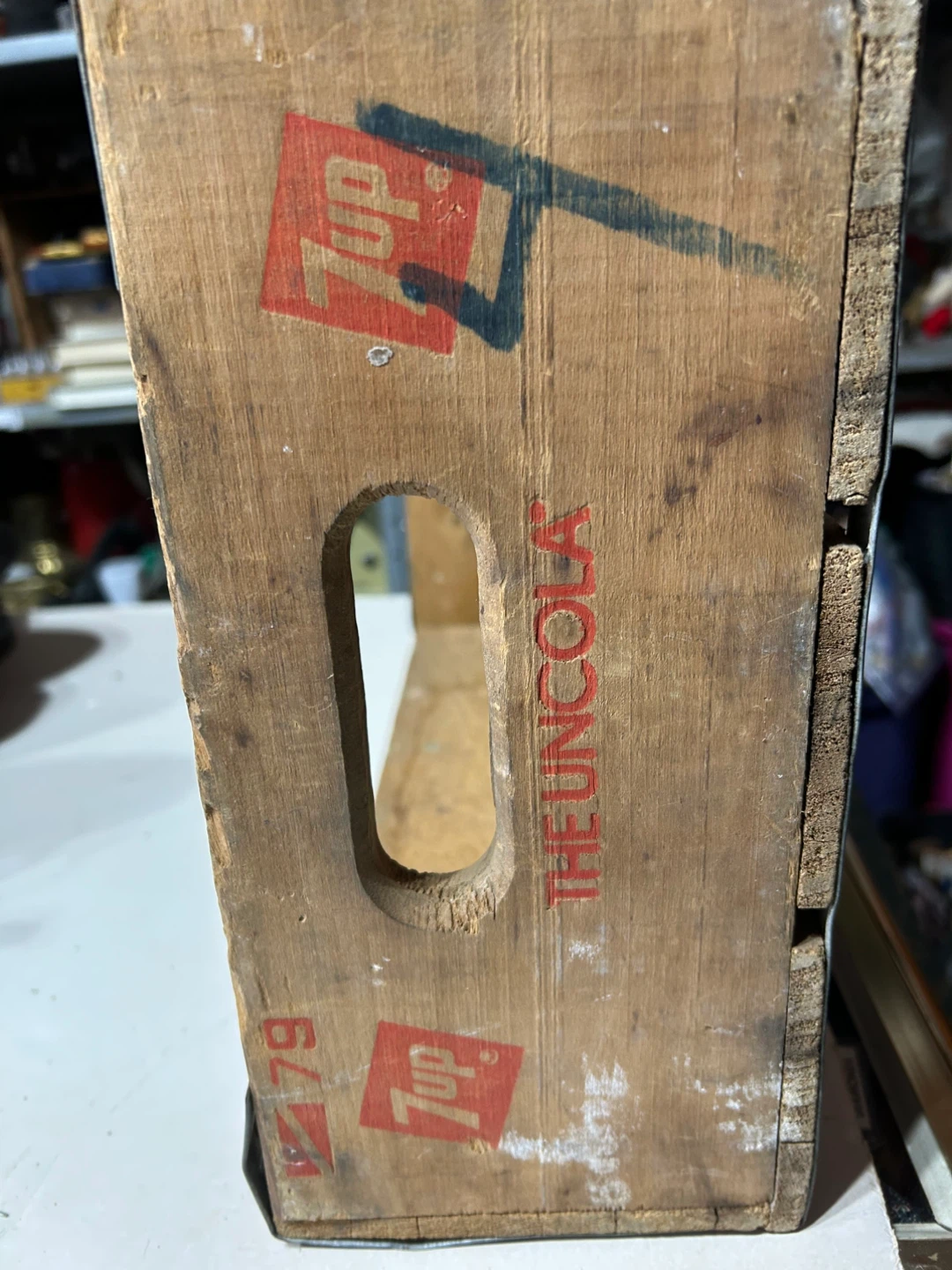 Vintage Seven-Up Wooden Soda Crate - photo 4