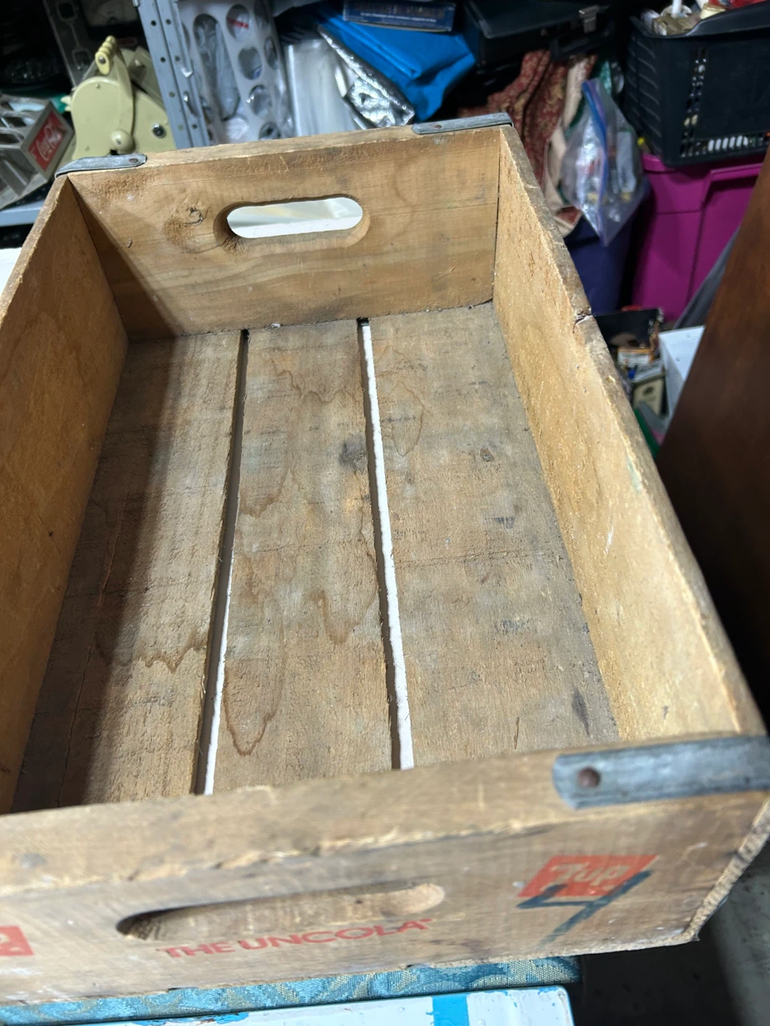 Vintage Seven-Up Wooden Soda Crate - photo 3