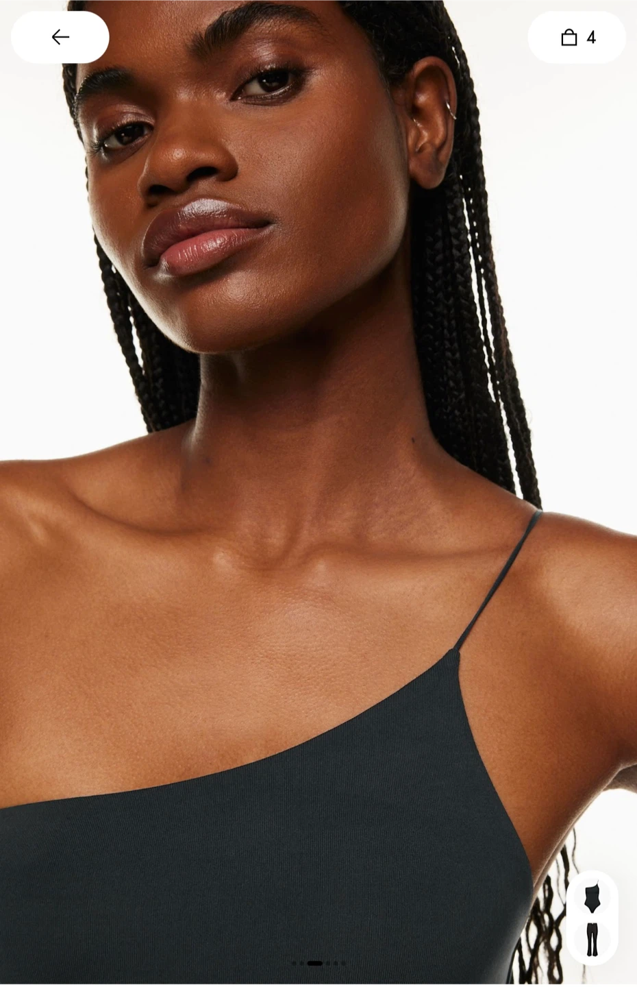 Dynamite Black One-Shoulder Bodysuit - L - photo 2