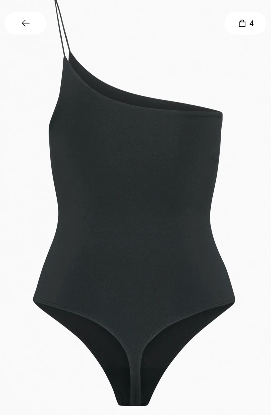 Dynamite Black One-Shoulder Bodysuit - L - photo 5