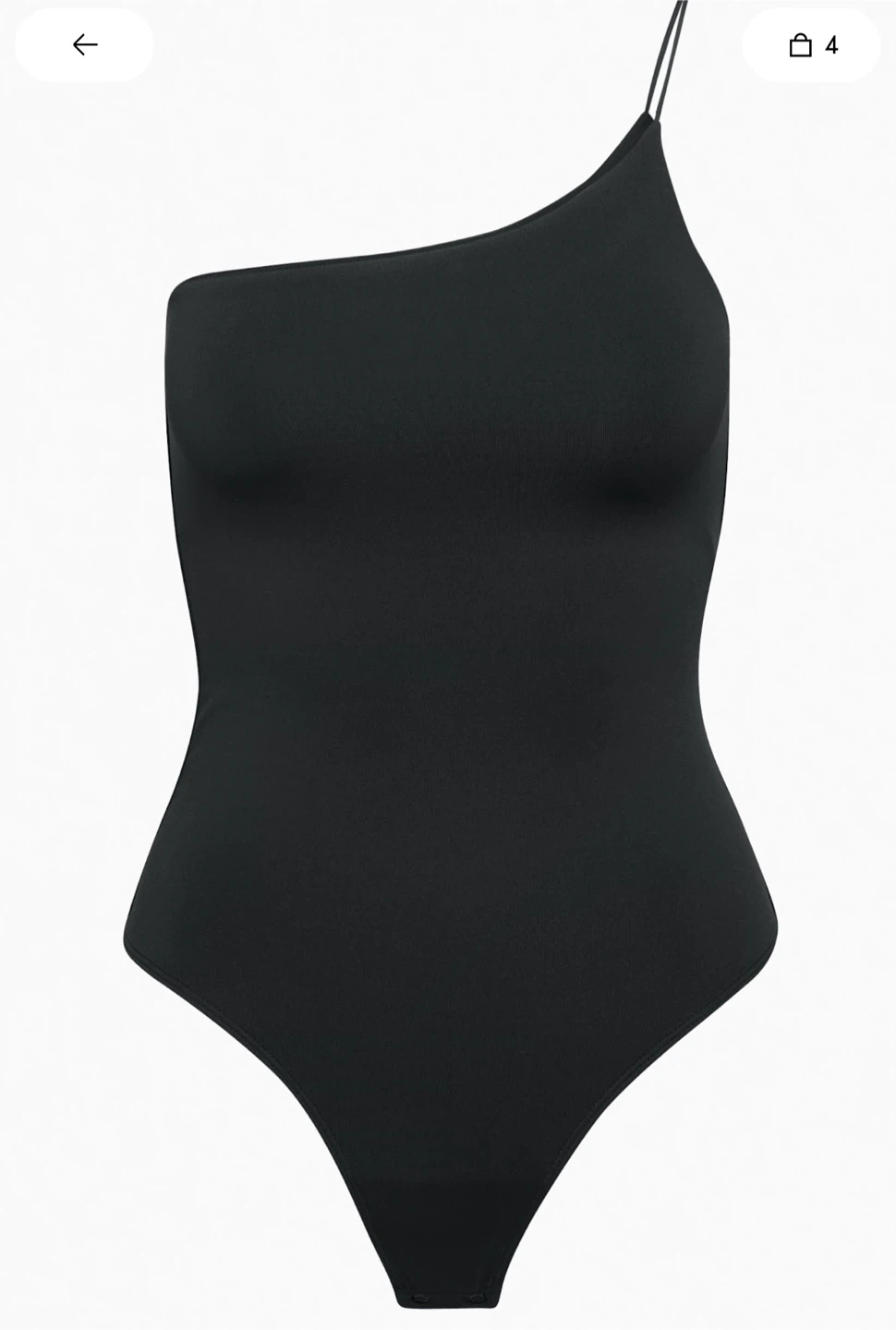 Dynamite Black One-Shoulder Bodysuit - L - photo 4