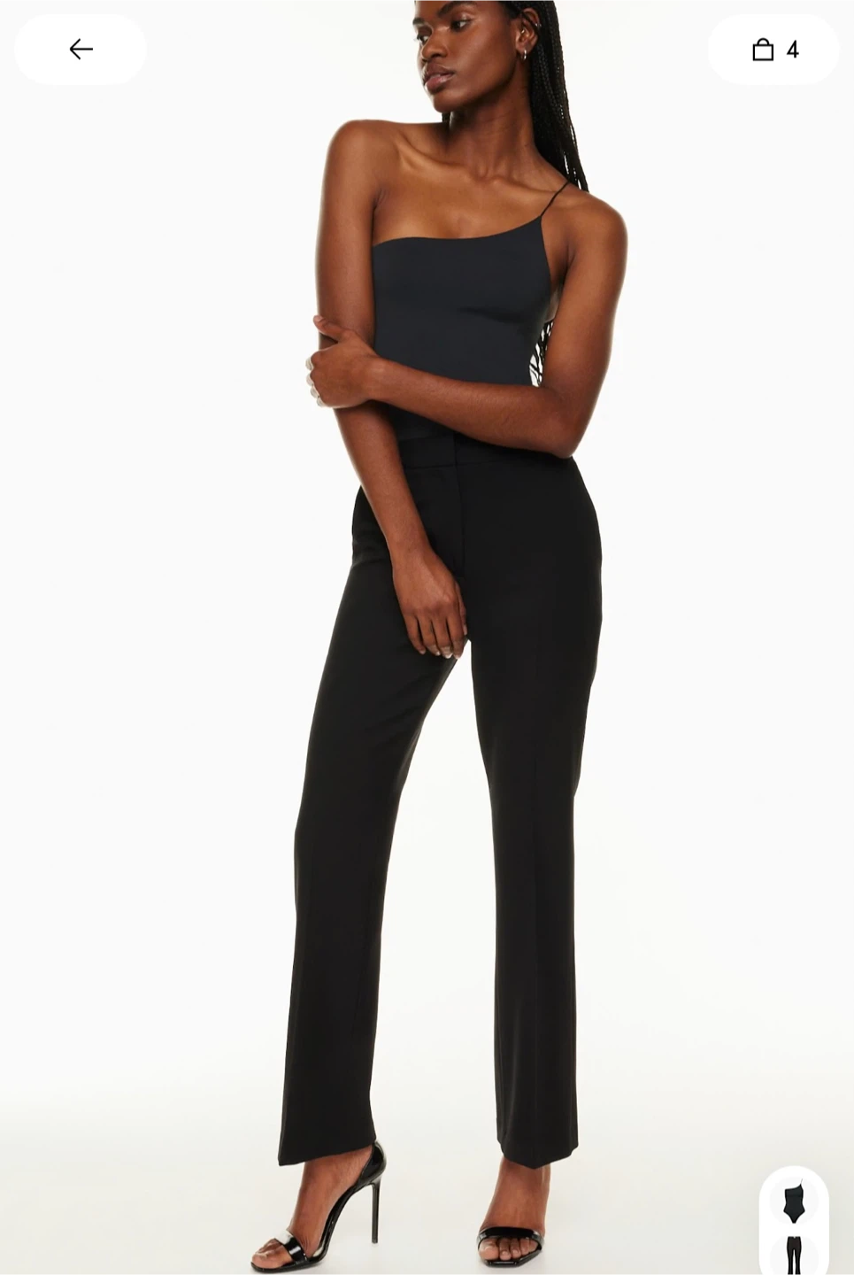 Dynamite Black One-Shoulder Bodysuit - L