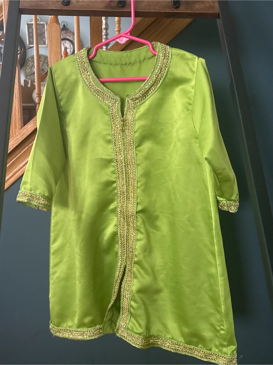 Green Embroidered Kaftan