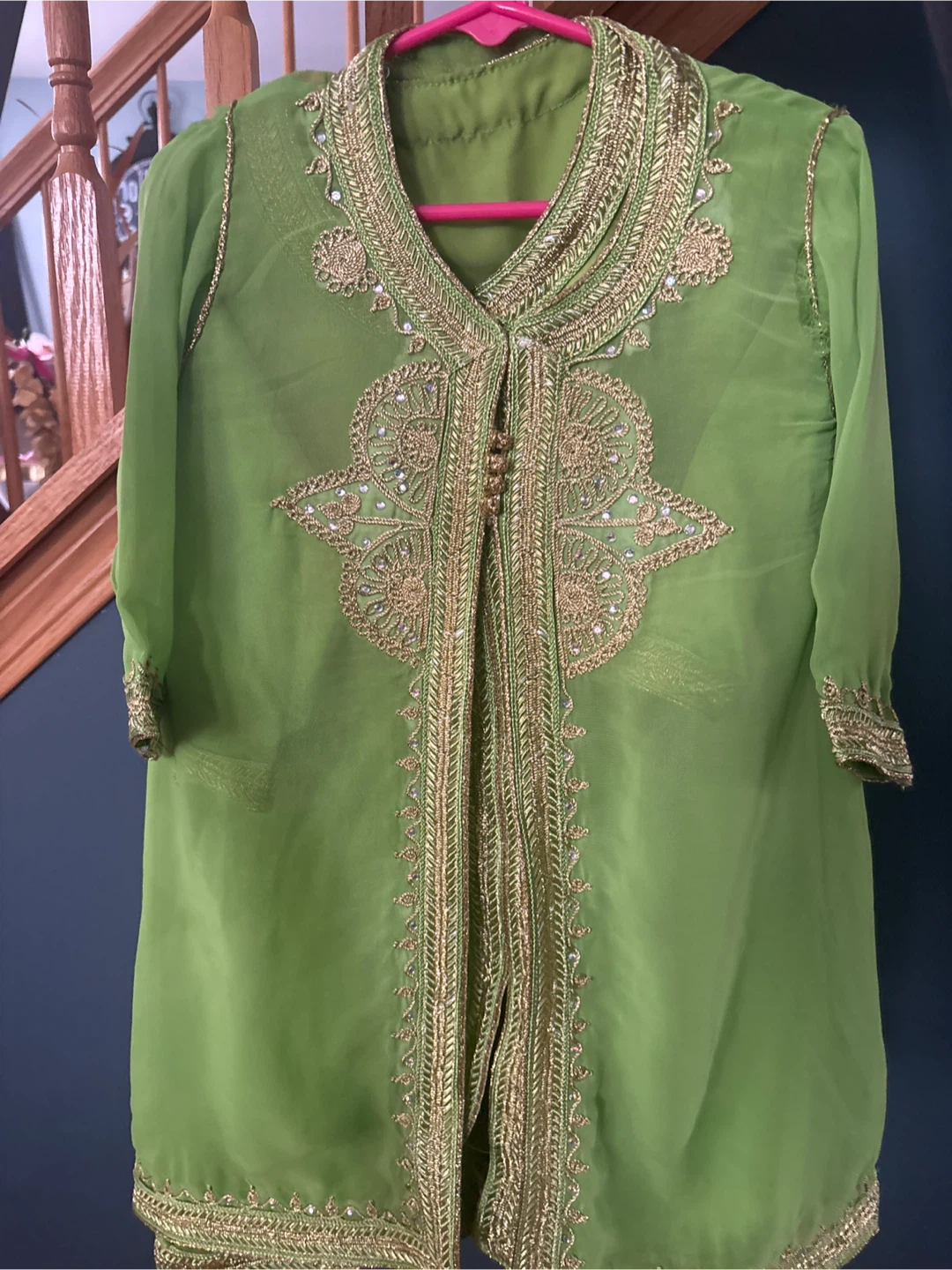Green Embroidered Kaftan - photo 3