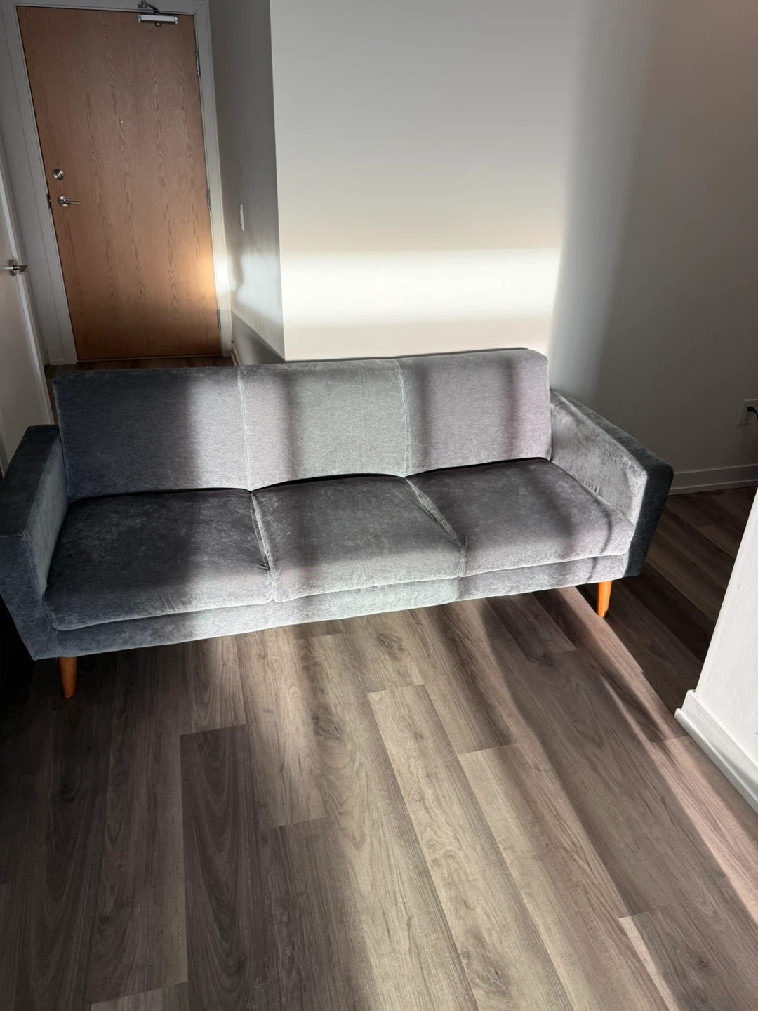 Blue/teal Structube Mabelle Apartment Sofa – Like New!