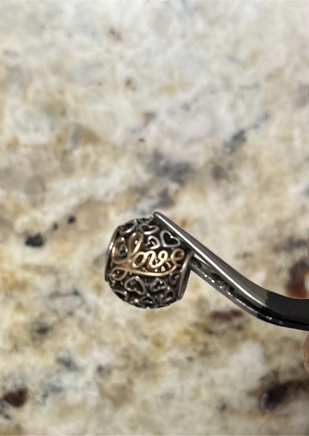 Pandora 14k gold and silver charm