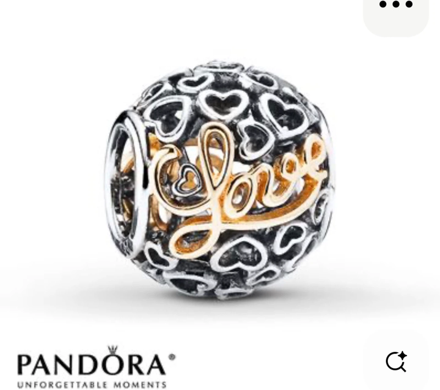 Pandora 14k gold and silver charm - photo 4