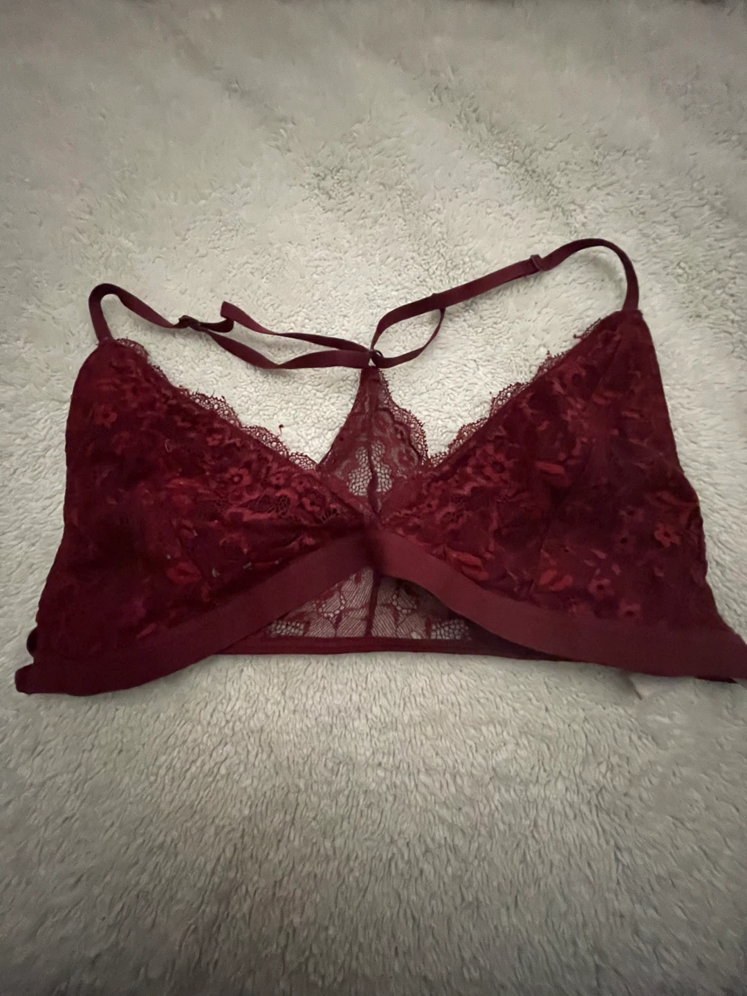 Burgundy Lace Bralette