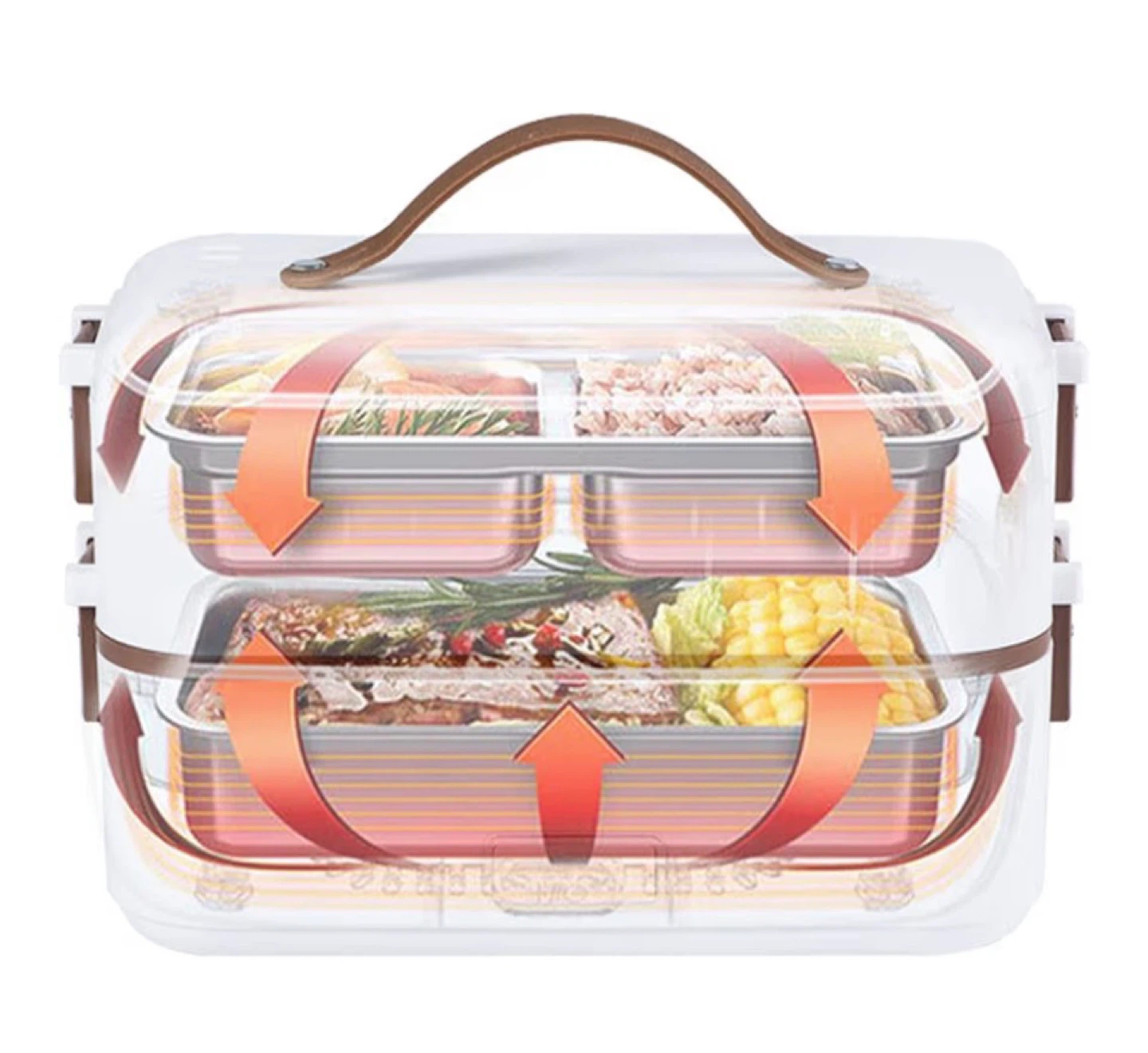 300W 2-Layer Electric Lunch Box - photo 4